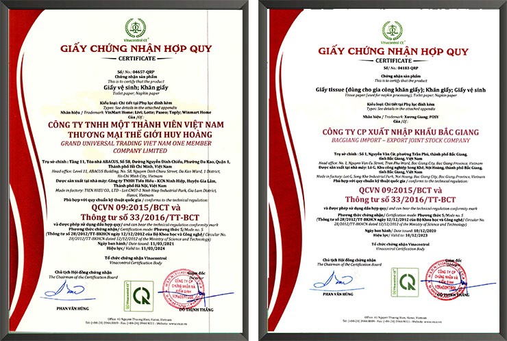 Mẫu Giấy Chứng Nhận Hợp Quy